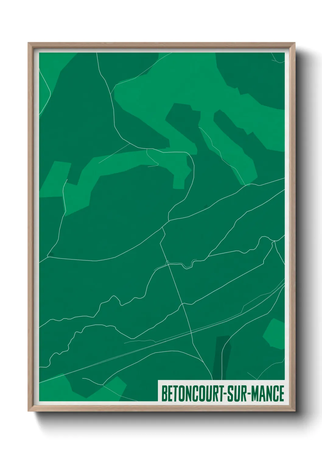 Une affiche de carte sur Betoncourt-sur-Mance