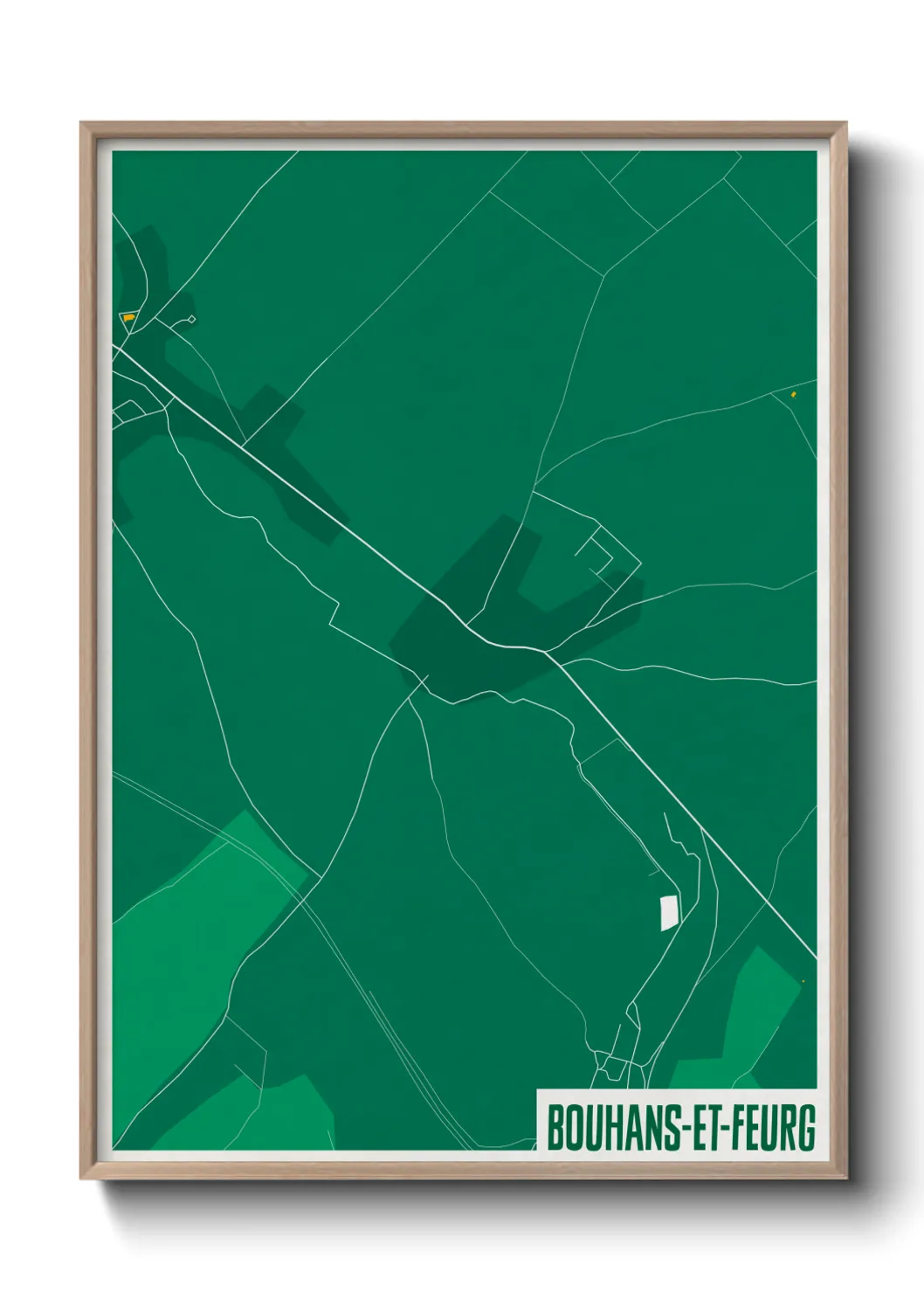 Un poster carteBouhans-et-Feurg