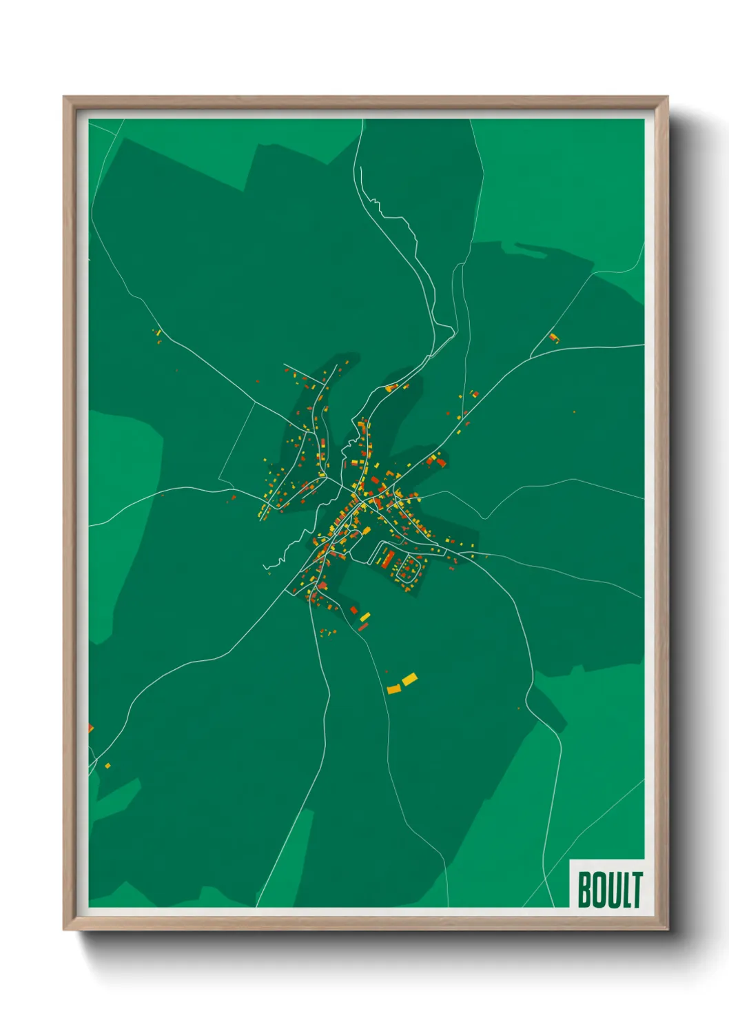 Une affiche de carte sur Boult