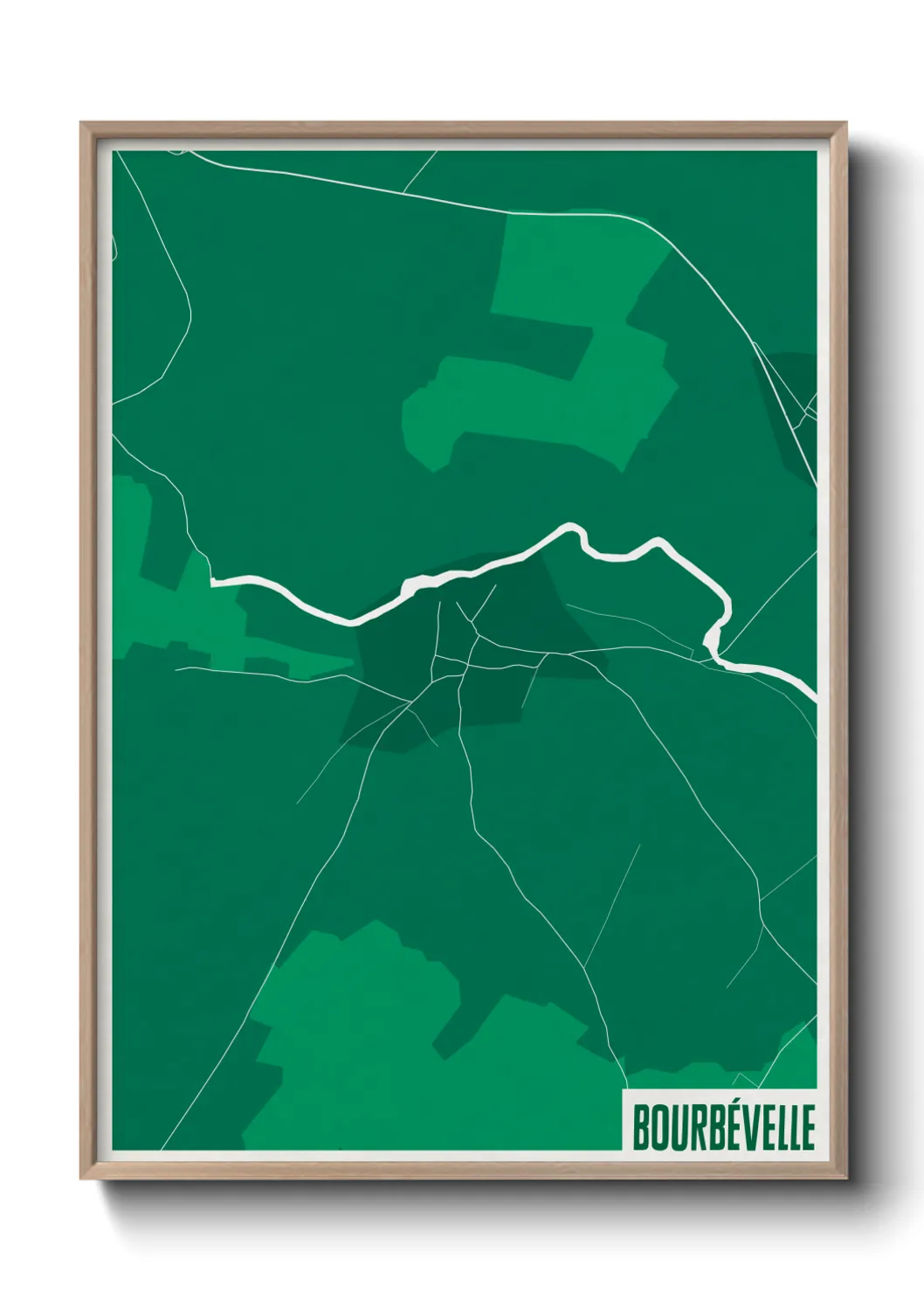 Une affiche de carte sur Bourbévelle