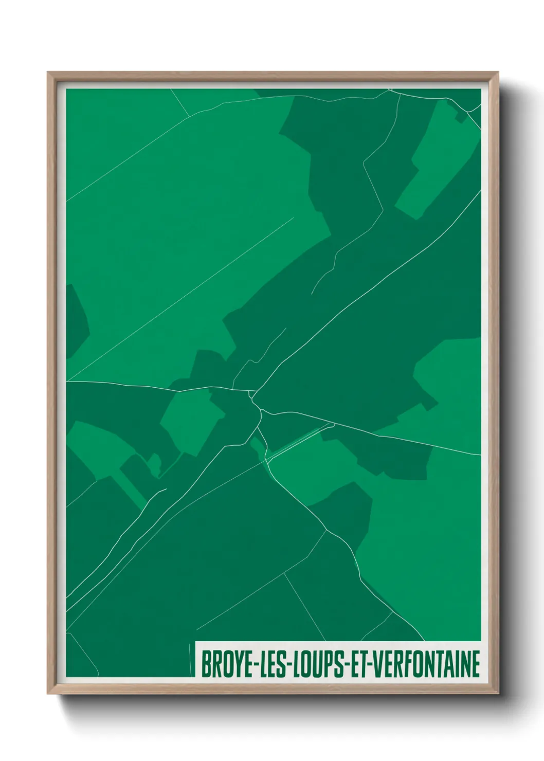 Une affiche de carte sur Broye-les-Loups-et-Verfontaine