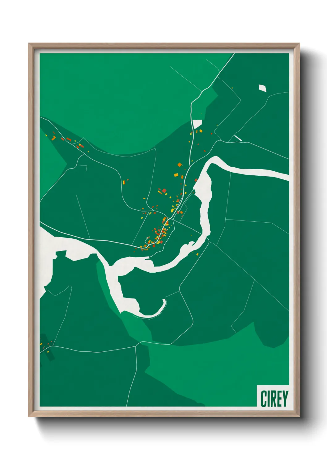 Une affiche de carte sur Cirey