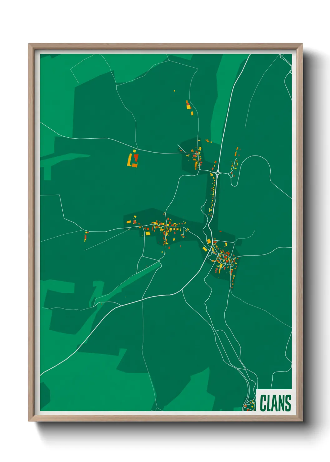 Une affiche de carte sur Clans