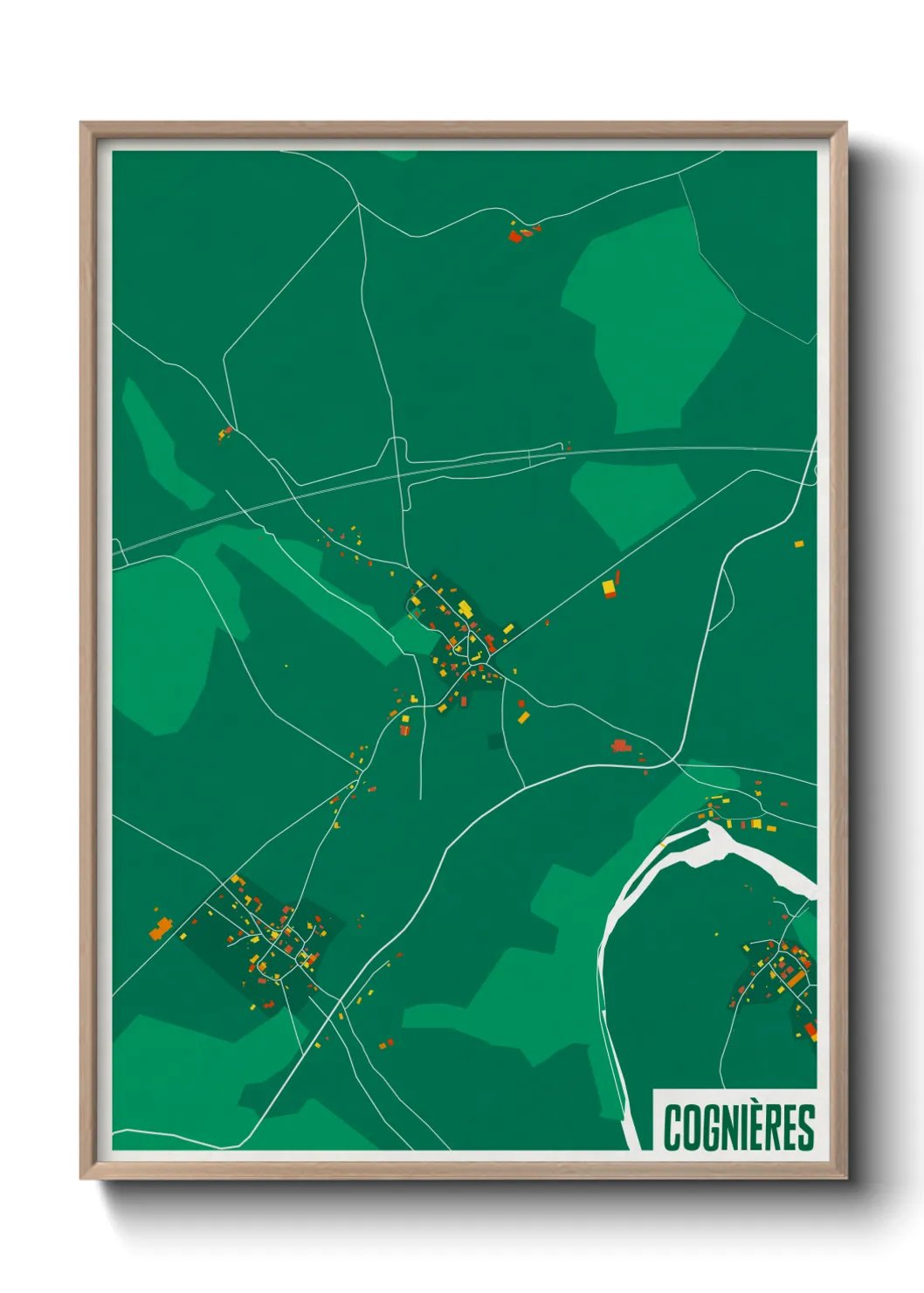Une affiche de carte sur Cognières
