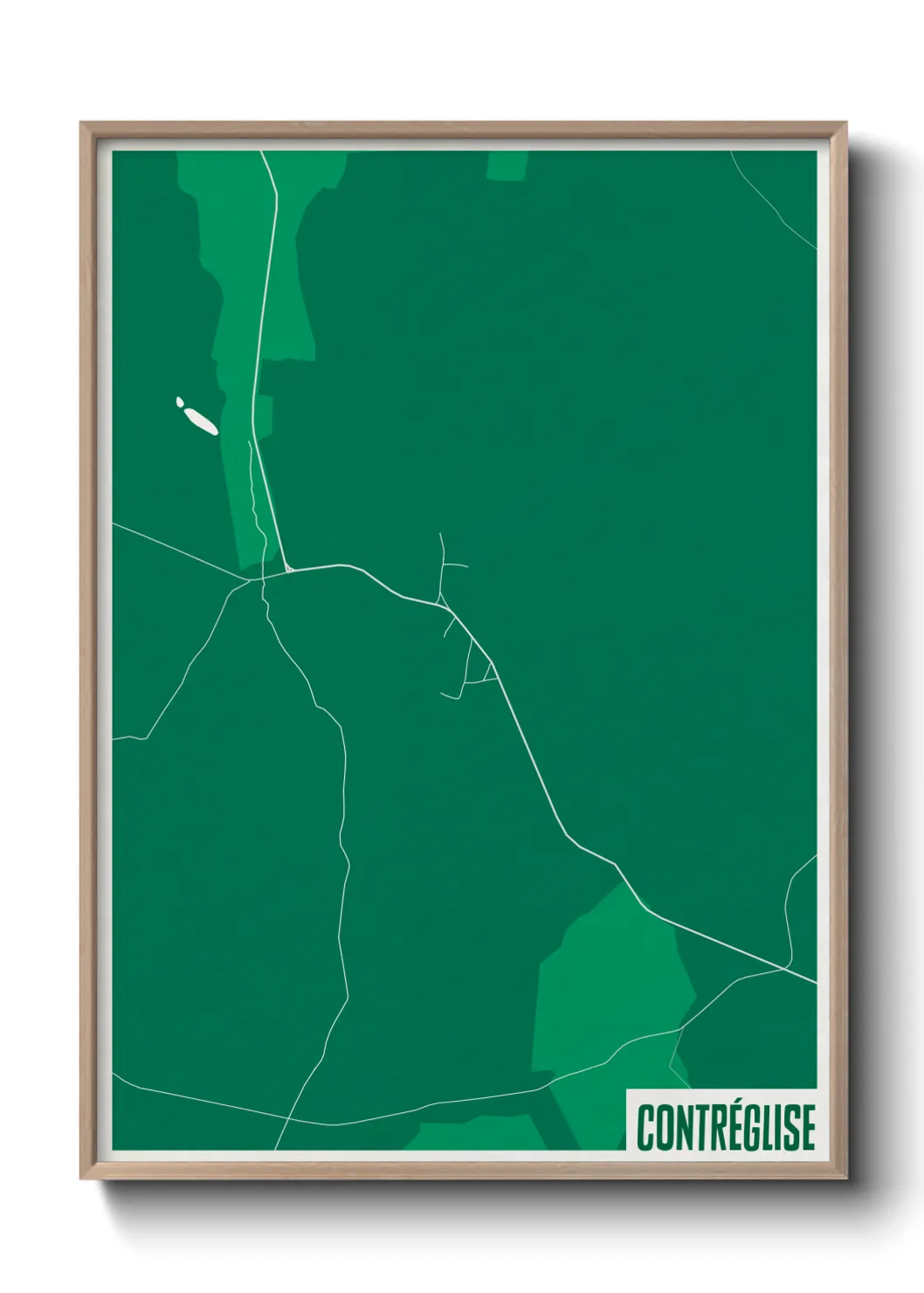 Une affiche de carte sur Contréglise