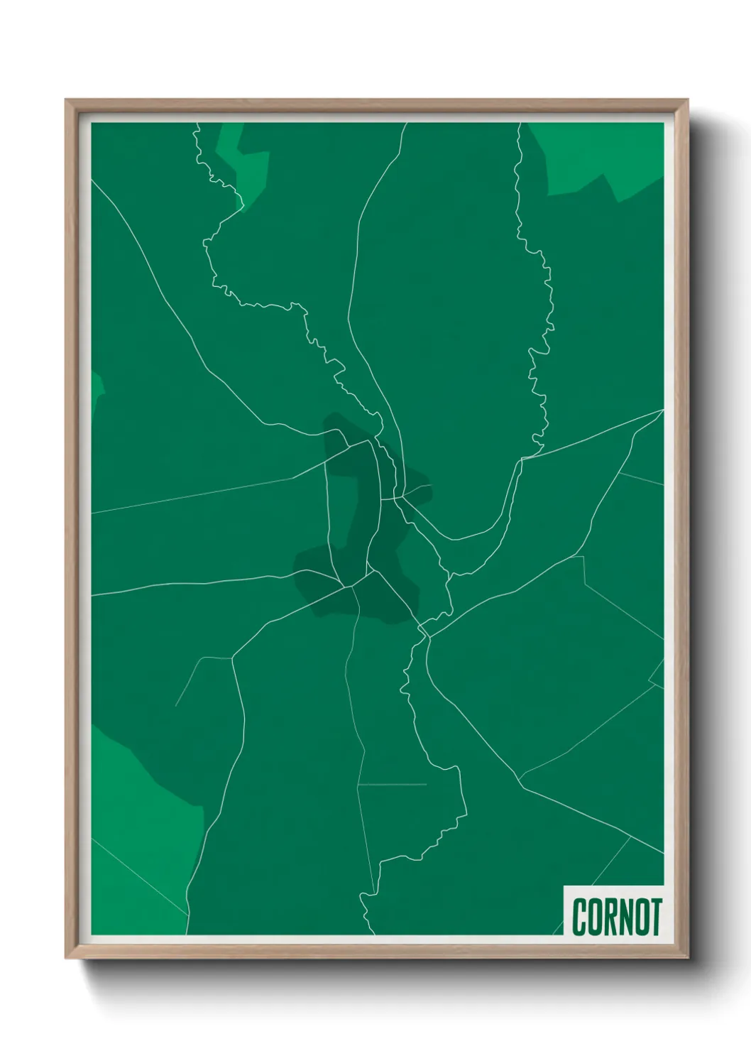 Une affiche de carte sur Cornot