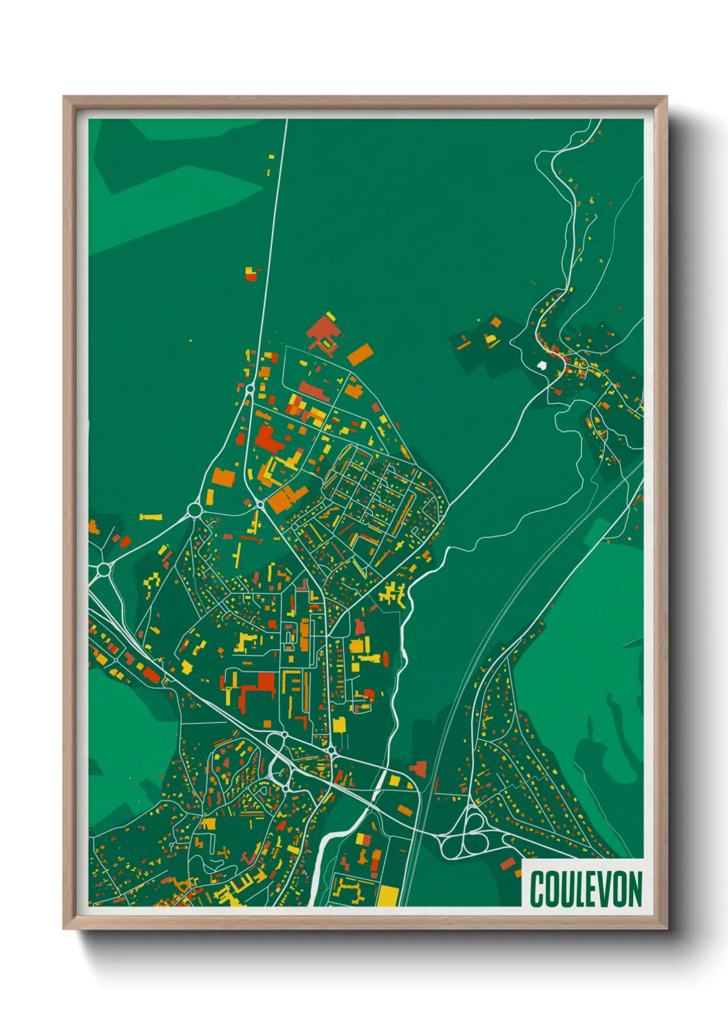 Une affiche de carte sur Coulevon