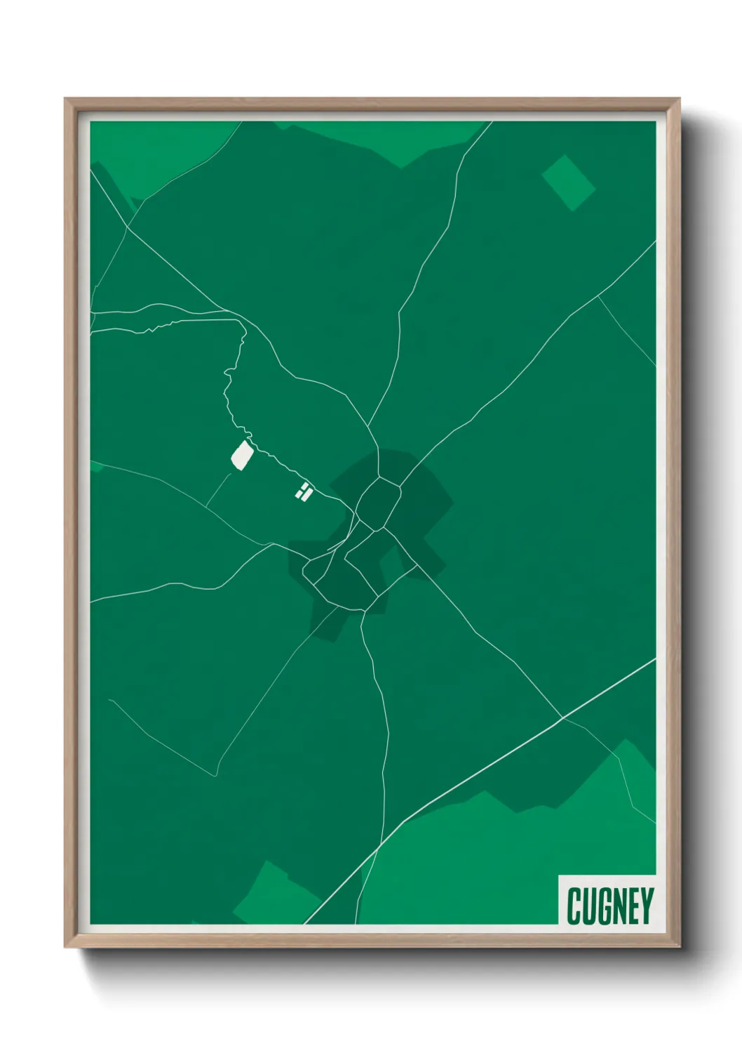 Une affiche de carte sur Cugney