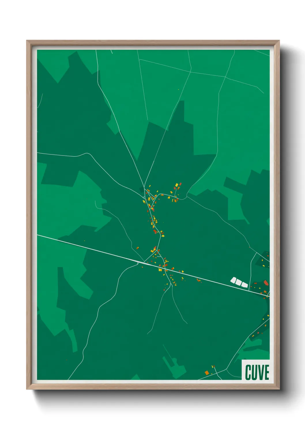 Une affiche de carte sur Cuve