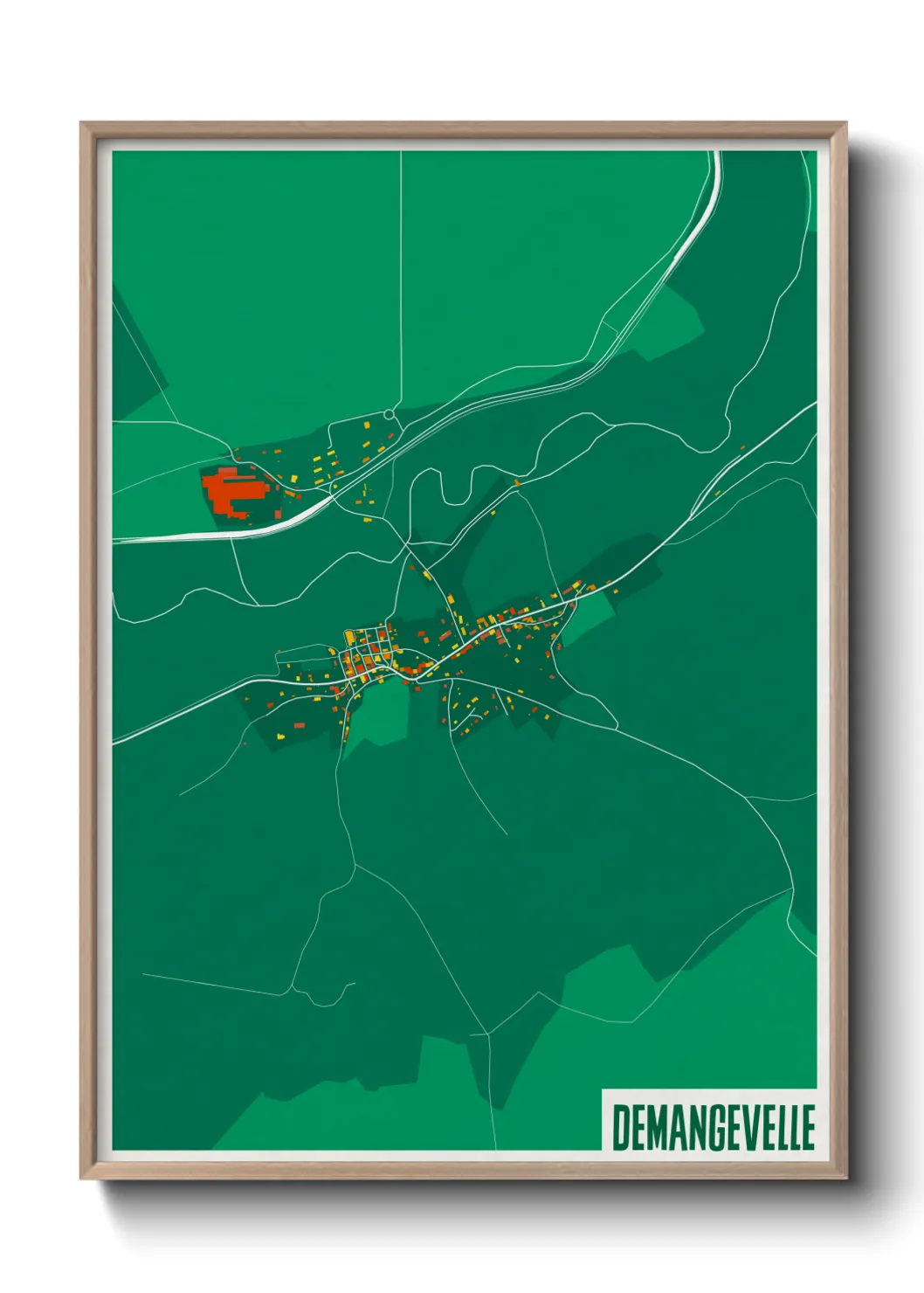 Une affiche de carte sur Demangevelle