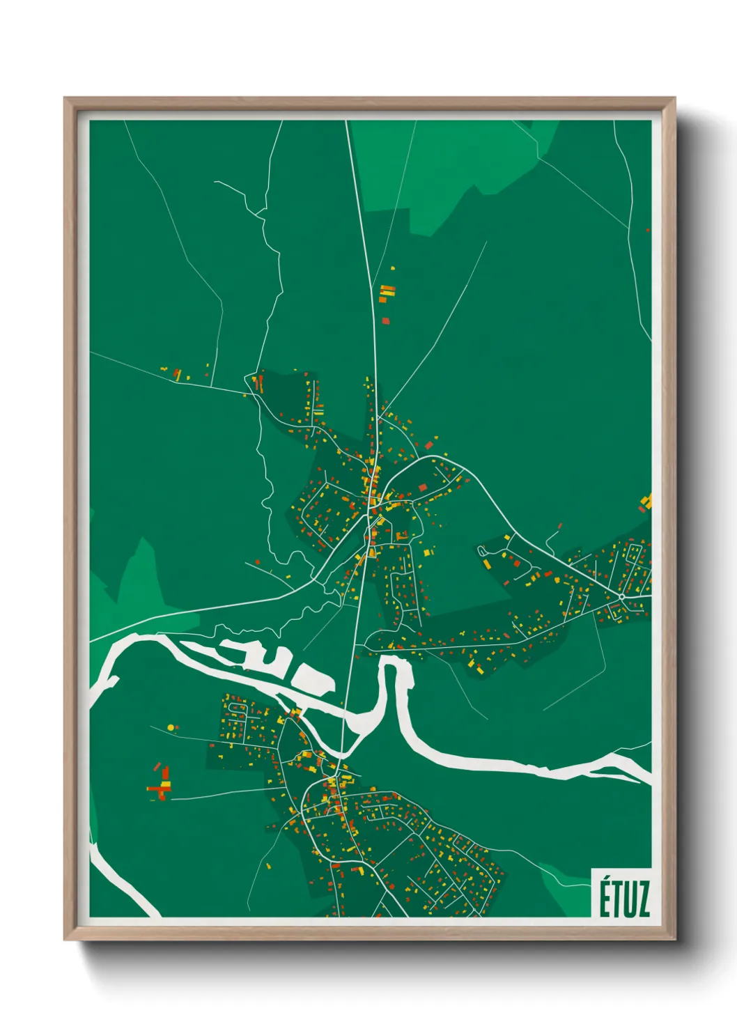 Une affiche de carte sur Étuz
