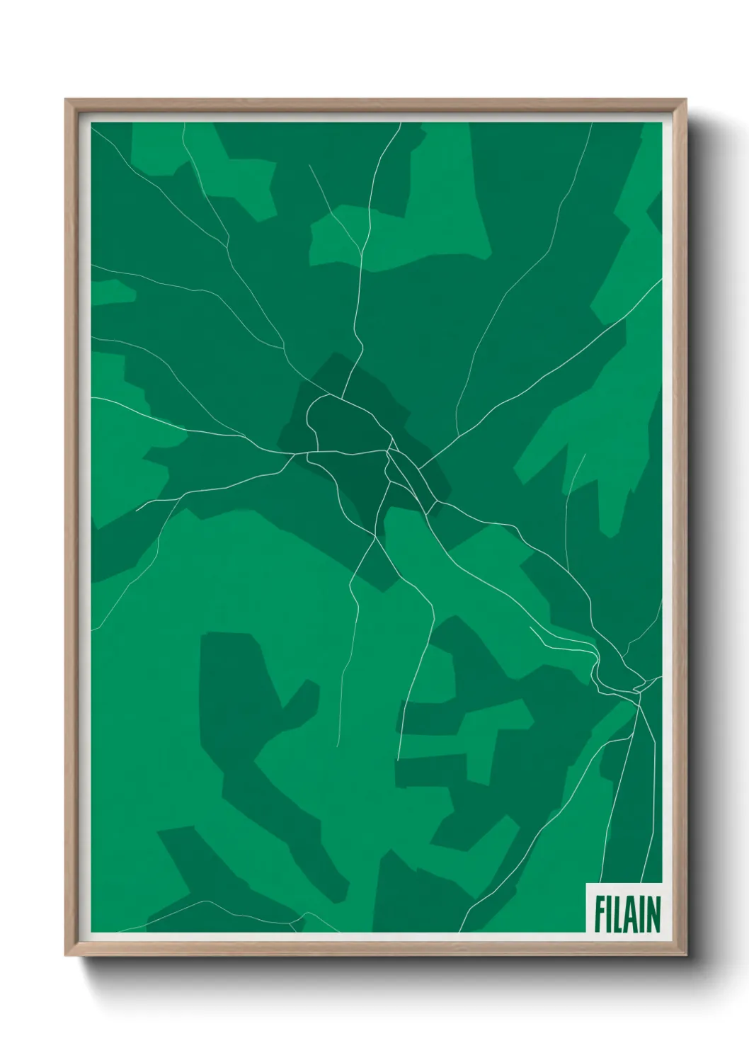 Une affiche de carte sur Filain