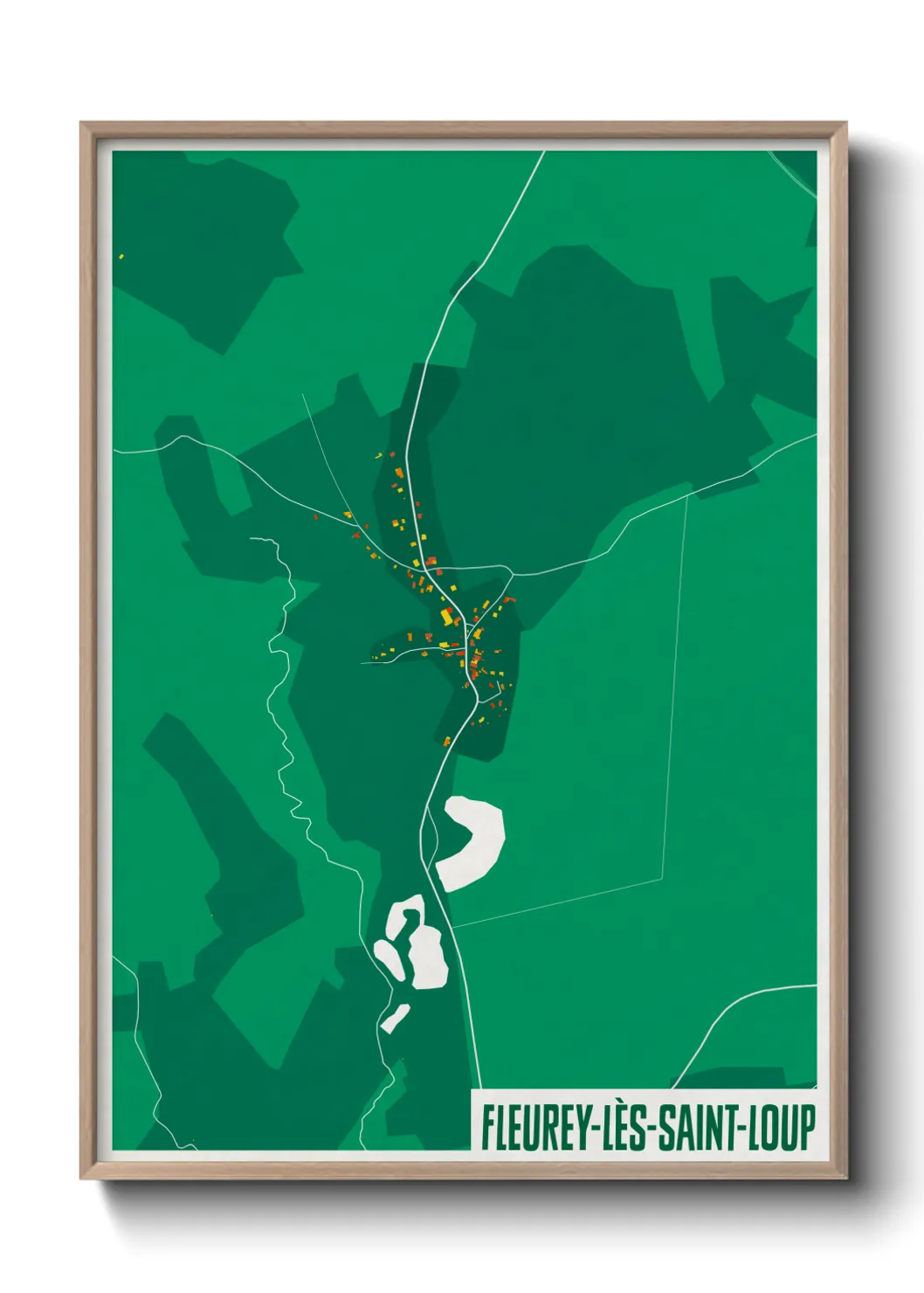 Un poster carteFleurey-lès-Saint-Loup