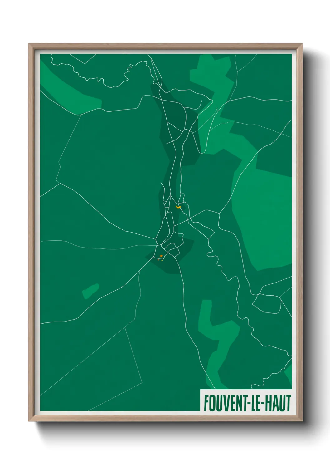 Une affiche de carte sur Fouvent-le-Haut