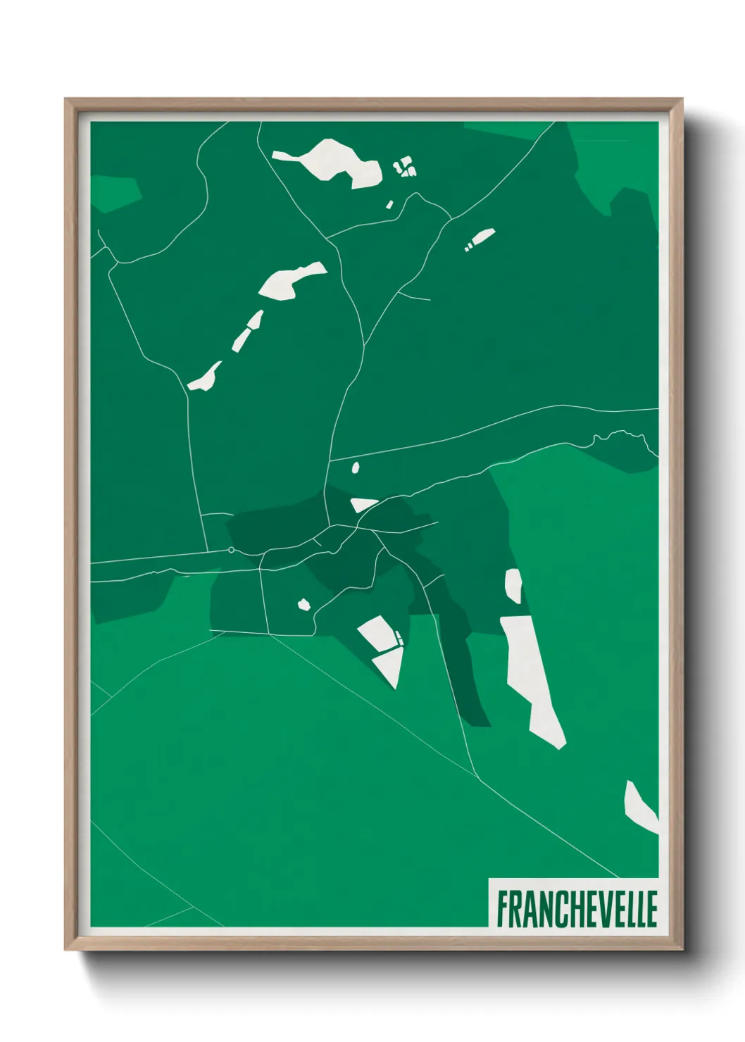 Une affiche de carte sur Franchevelle