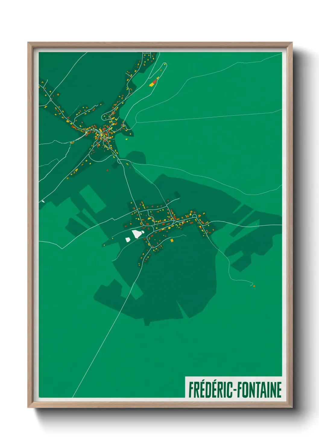 Une affiche de carte sur Frédéric-Fontaine