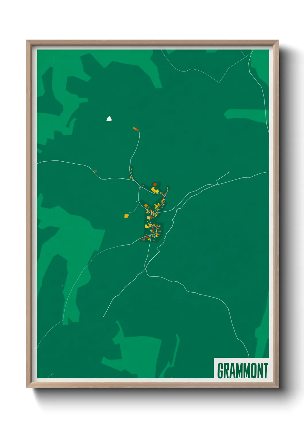 Une affiche de carte sur Grammont