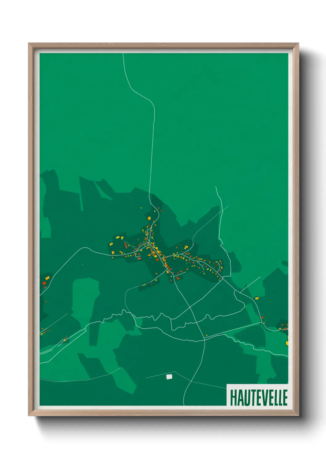 Une affiche de carte sur Hautevelle