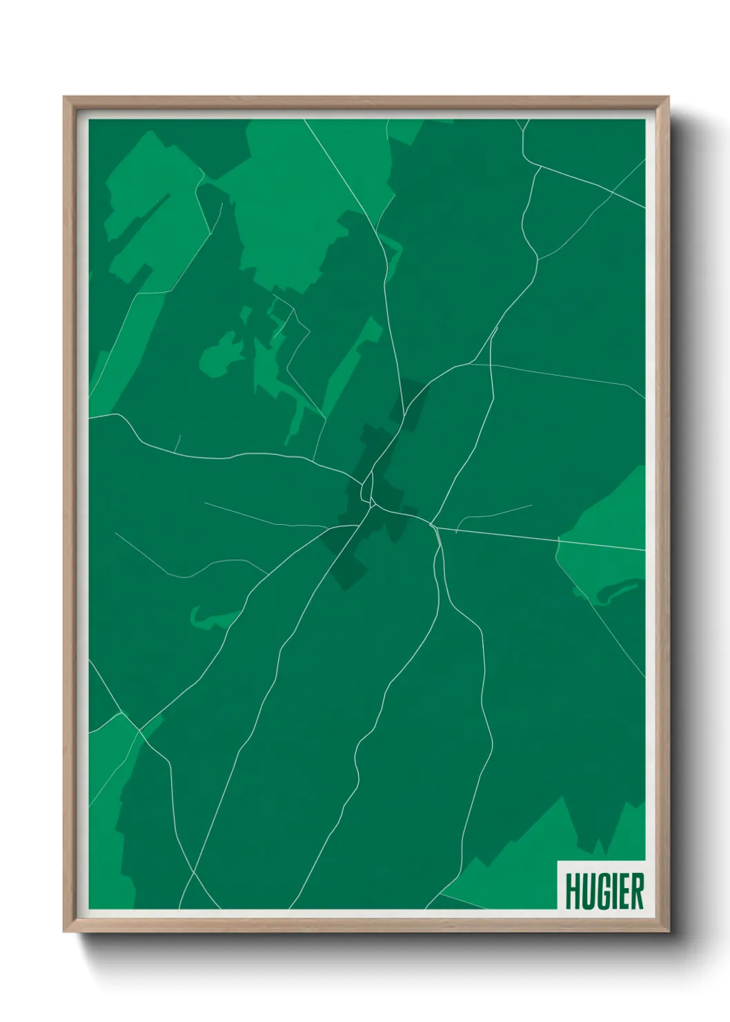 Une affiche de carte sur Hugier