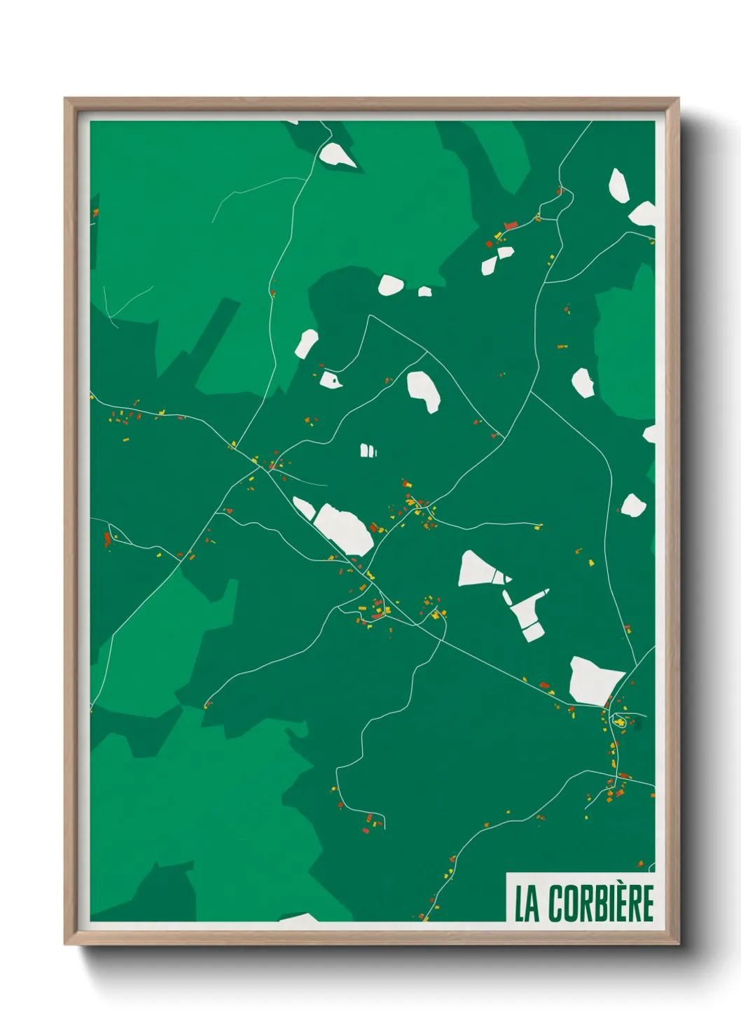 Une affiche de carte sur La Corbière