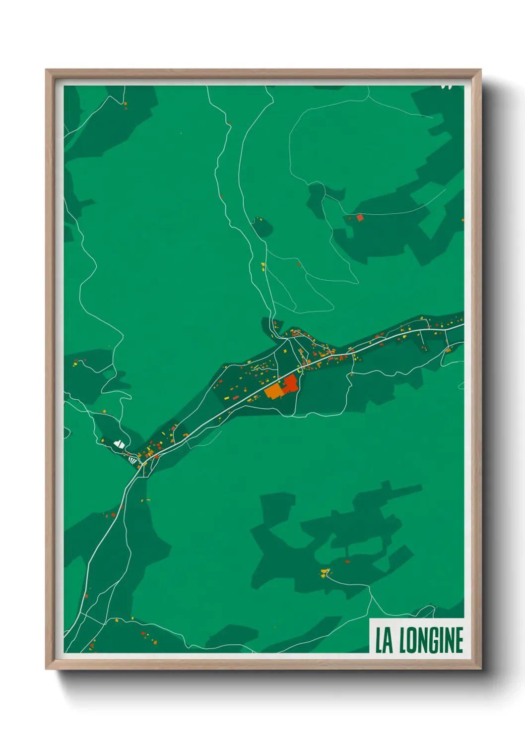 Une affiche de carte sur La Longine