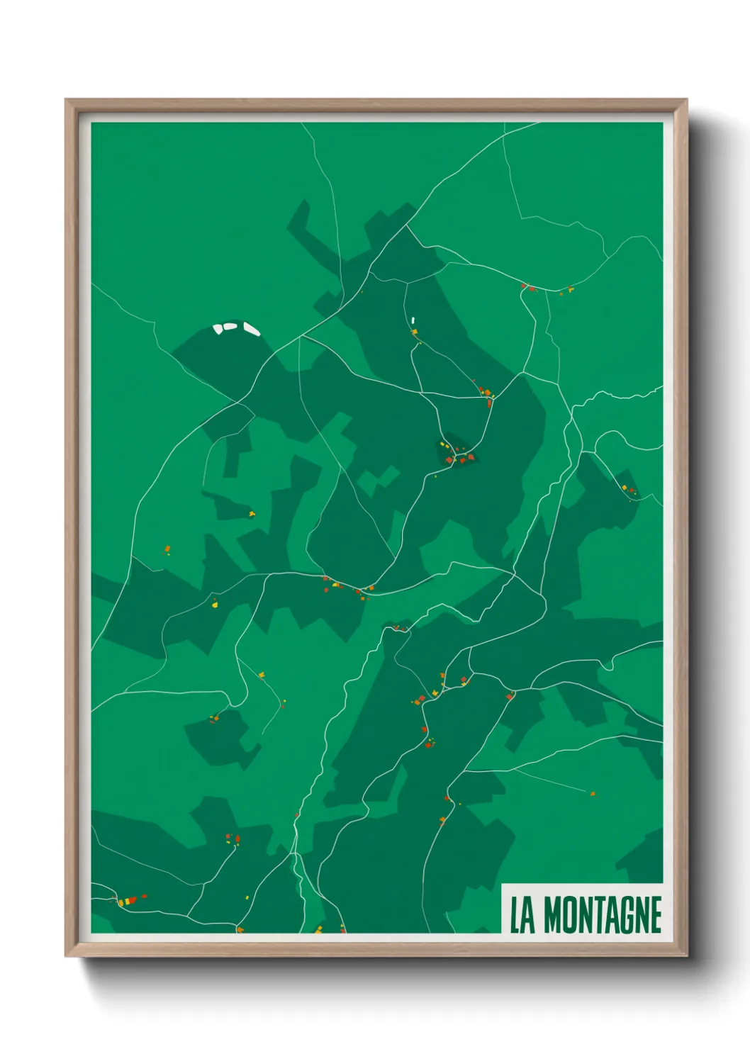 Une affiche de carte sur La Montagne