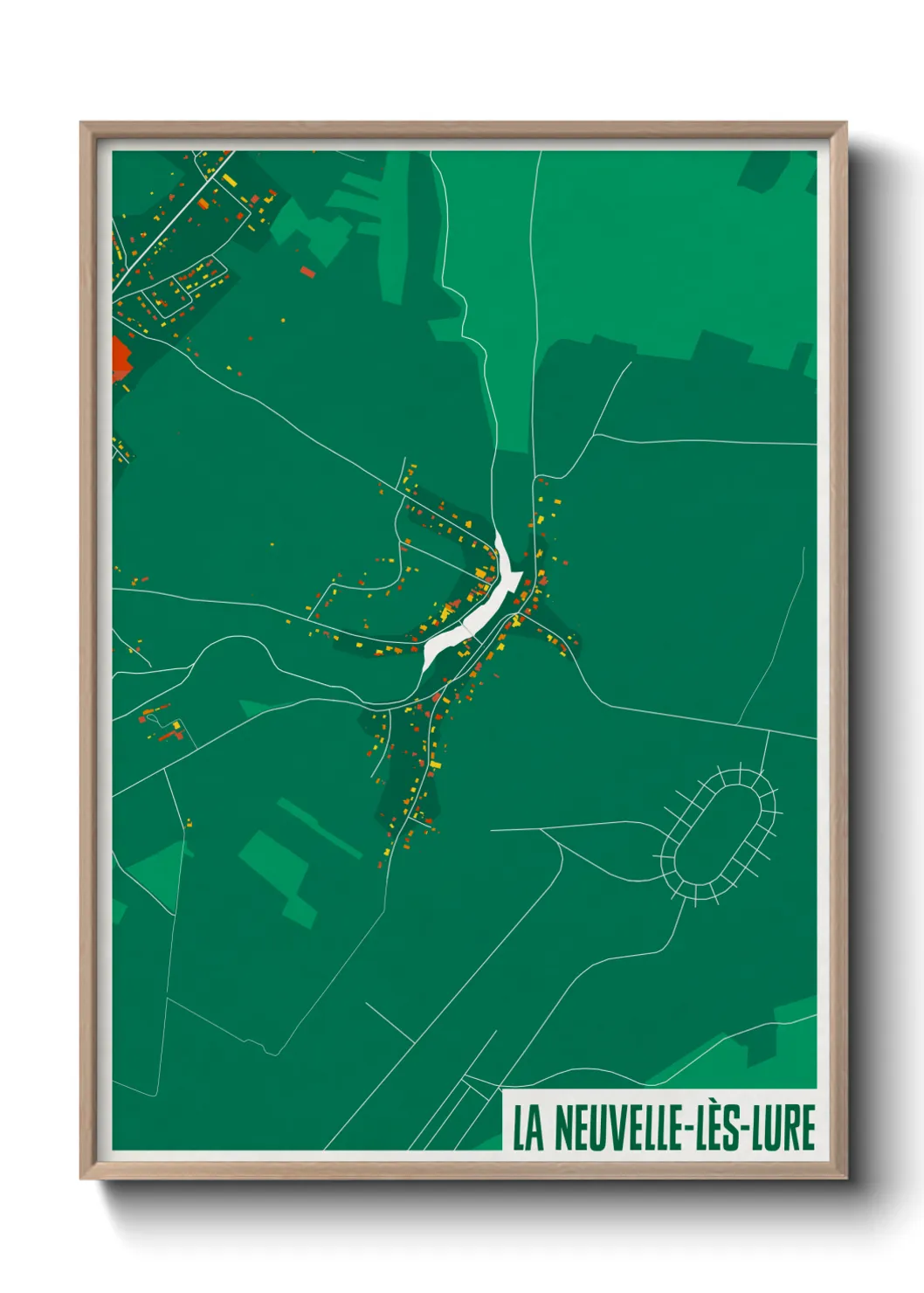 Une affiche de carte sur La Neuvelle-lès-Lure