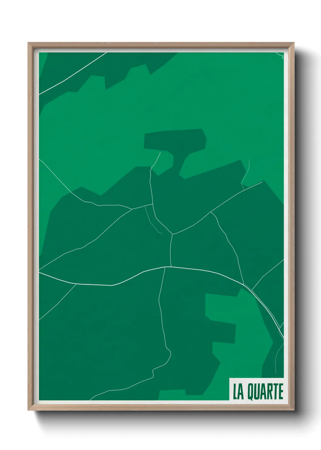 Une affiche de carte sur La Quarte