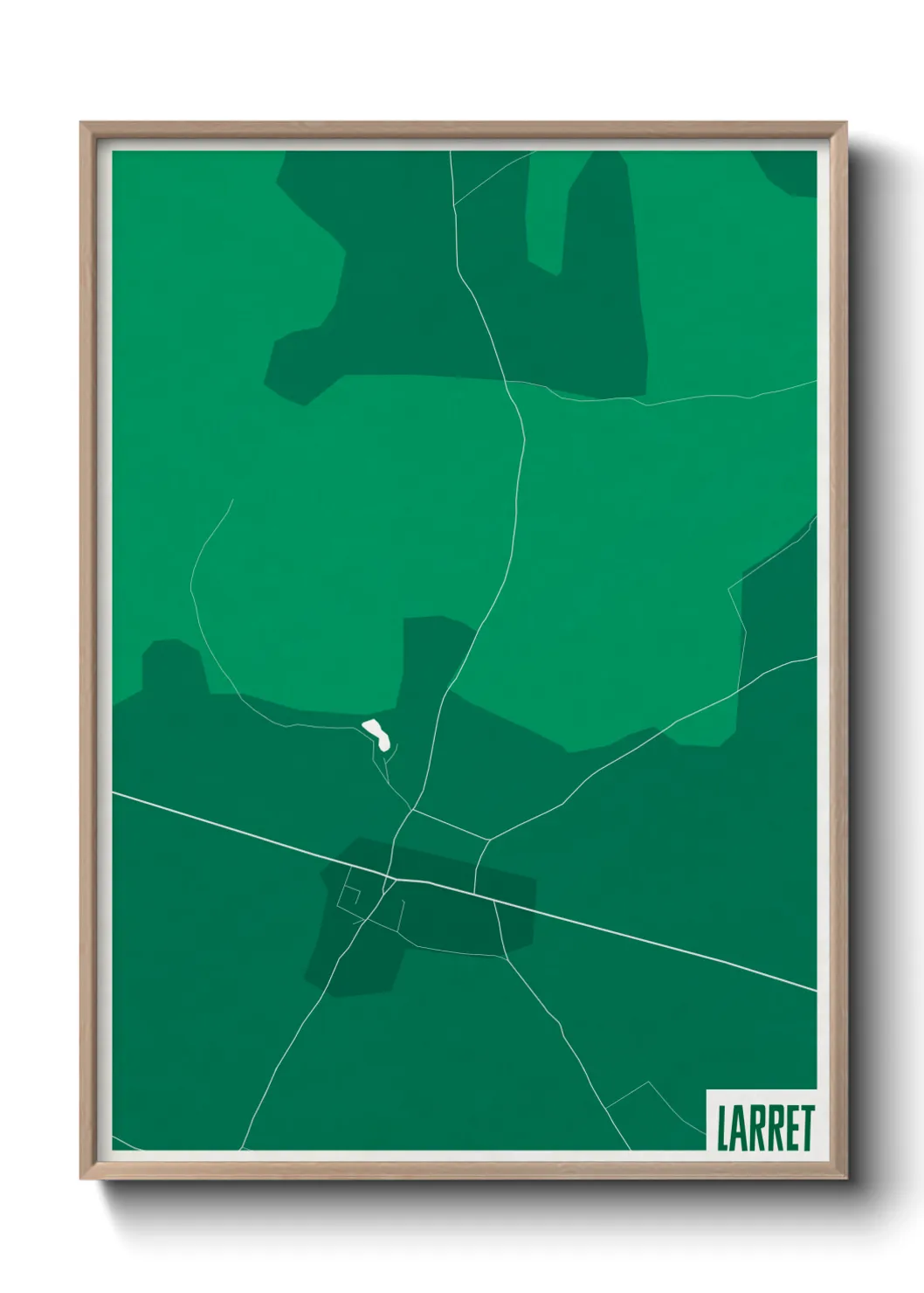 Une affiche de carte sur Larret