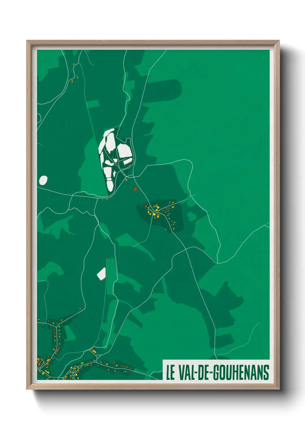 Une affiche de carte sur Le Val-de-Gouhenans