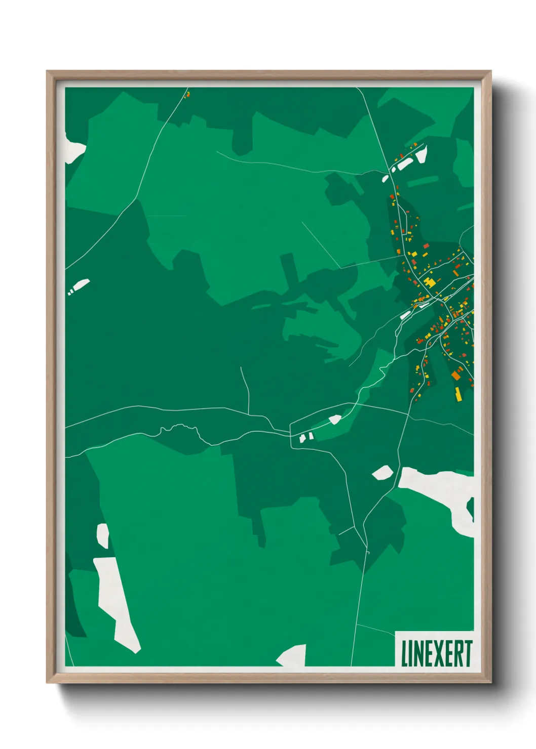 Une affiche de carte sur Linexert