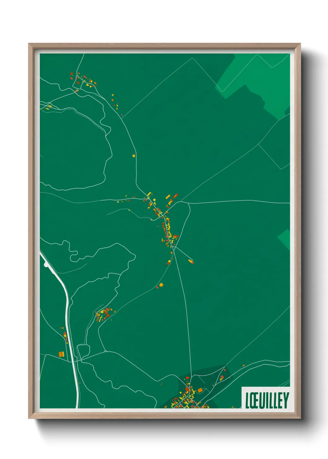 Une affiche de carte sur Lœuilley