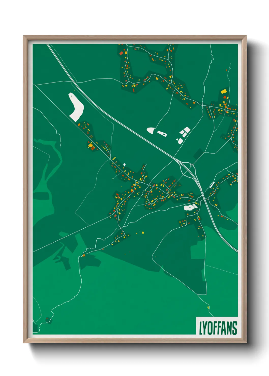 Une affiche de carte sur Lyoffans
