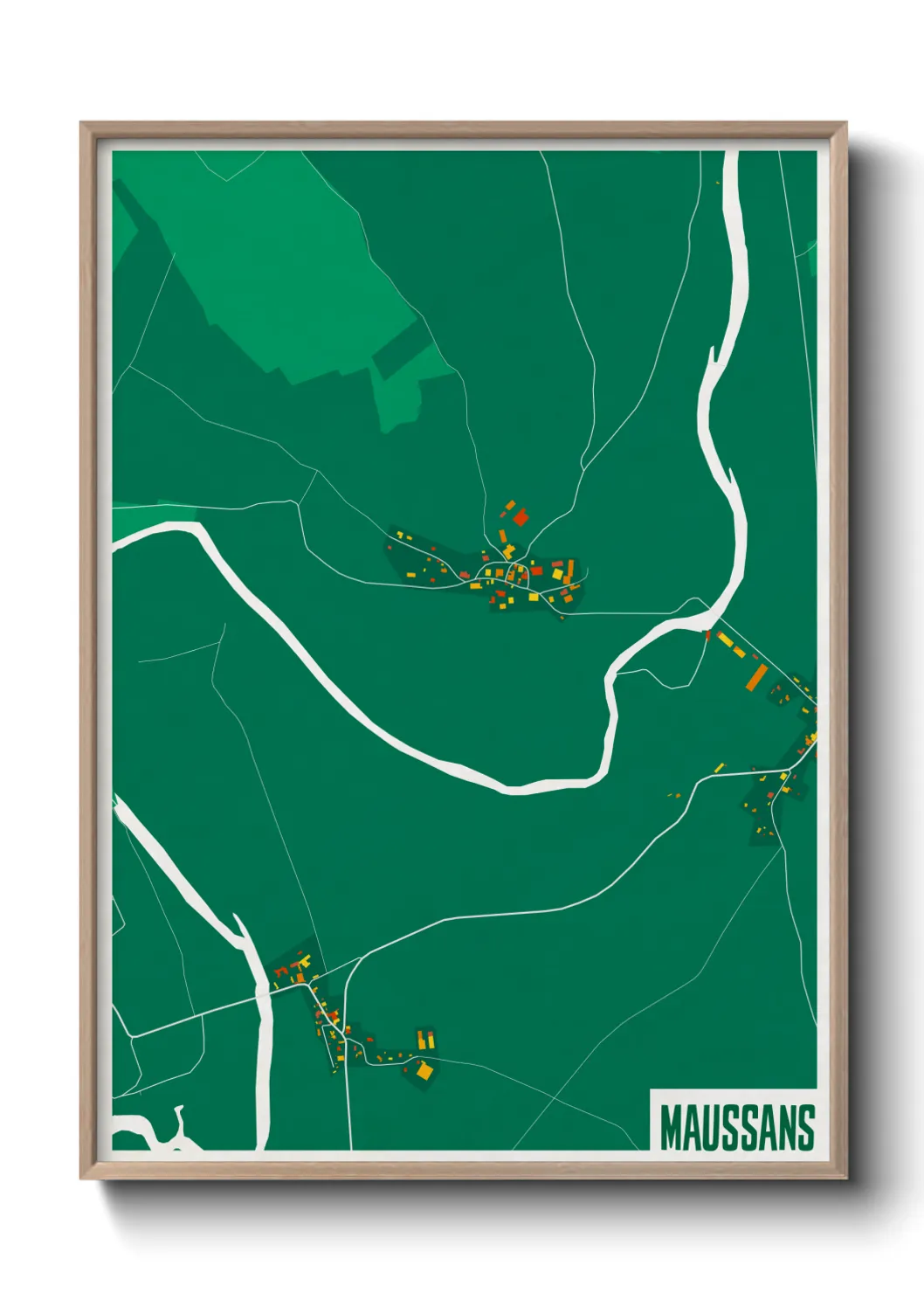 Une affiche de carte sur Maussans