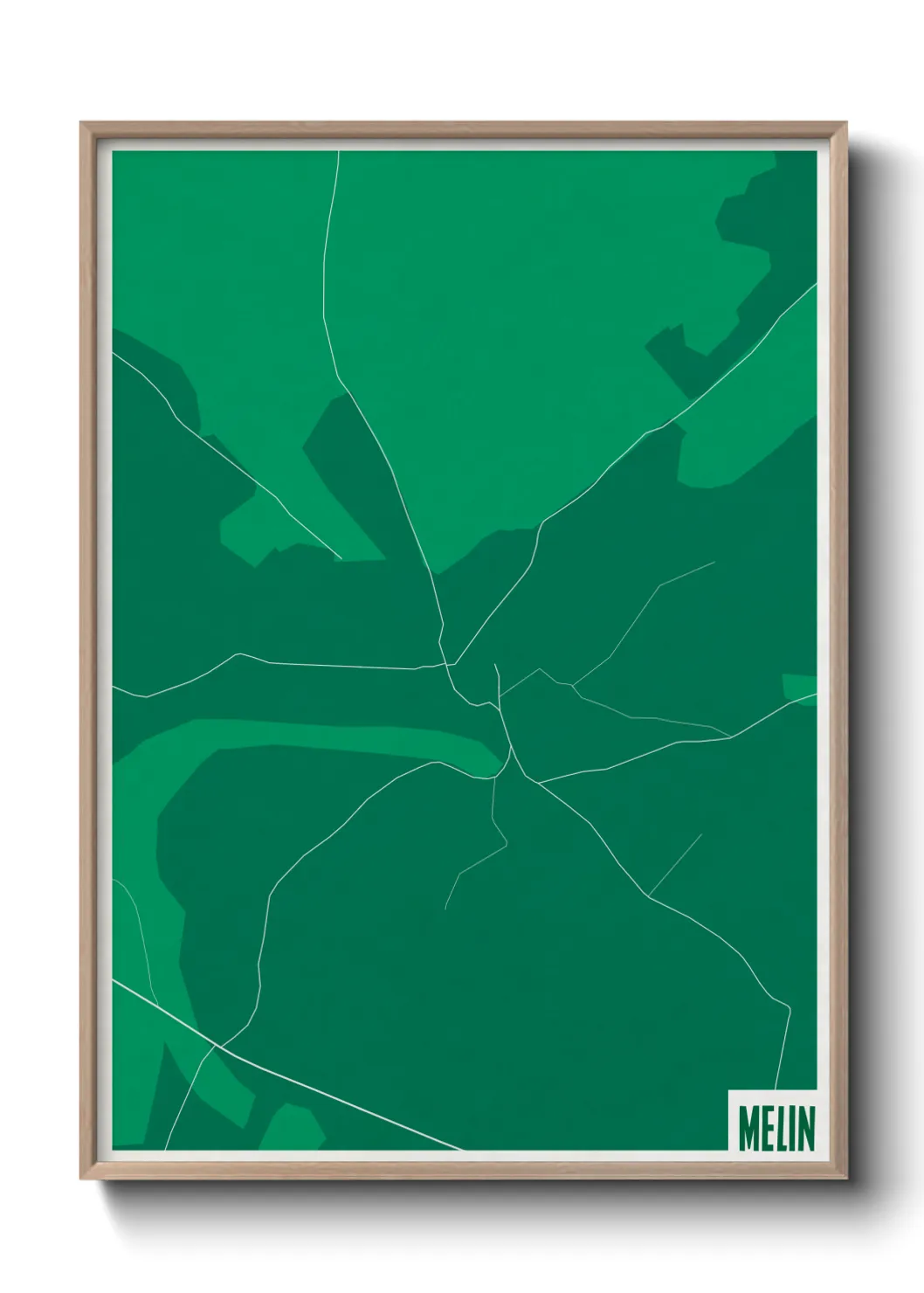 Une affiche de carte sur Melin