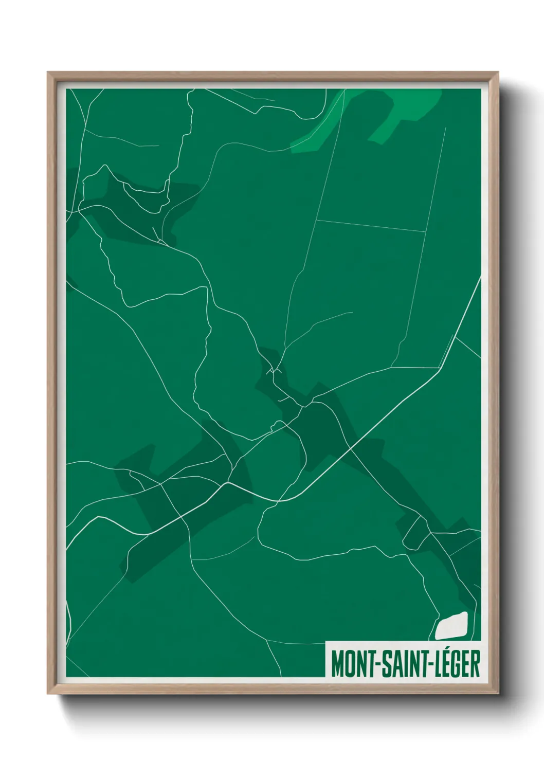 Une affiche de carte sur Mont-Saint-Léger