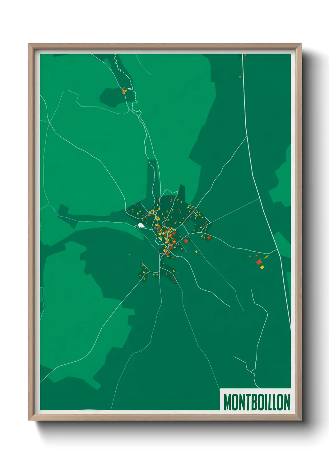 Une affiche de carte sur Montboillon