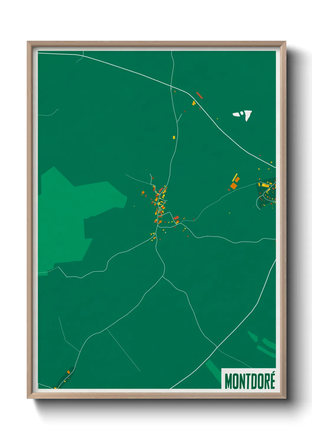 Une affiche de carte sur Montdoré