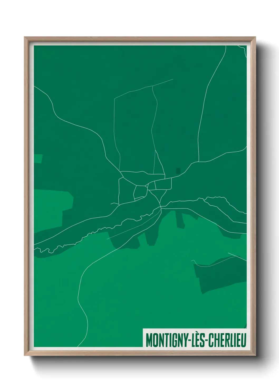 Une affiche de carte sur Montigny-lès-Cherlieu