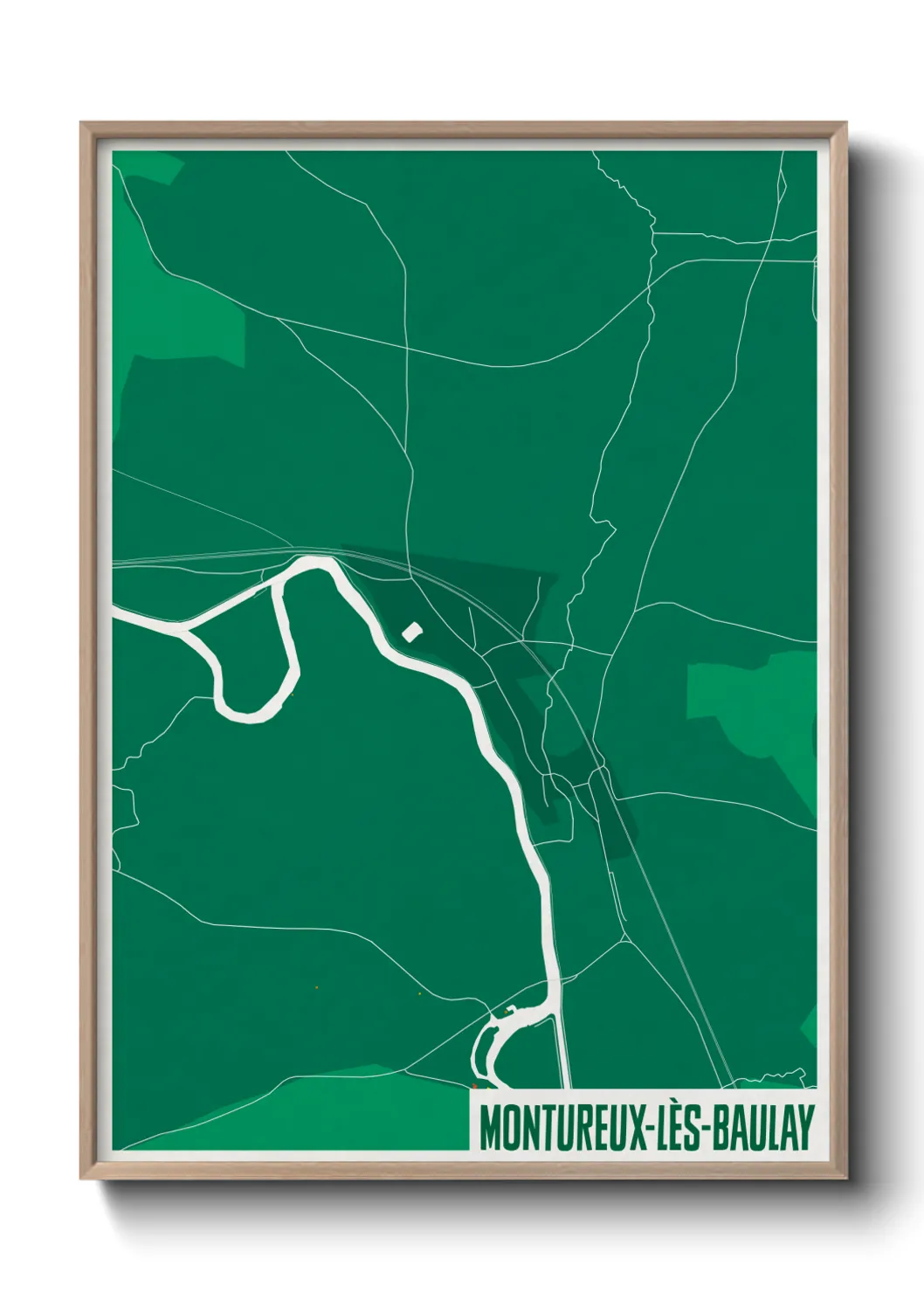 Une affiche de carte sur Montureux-lès-Baulay