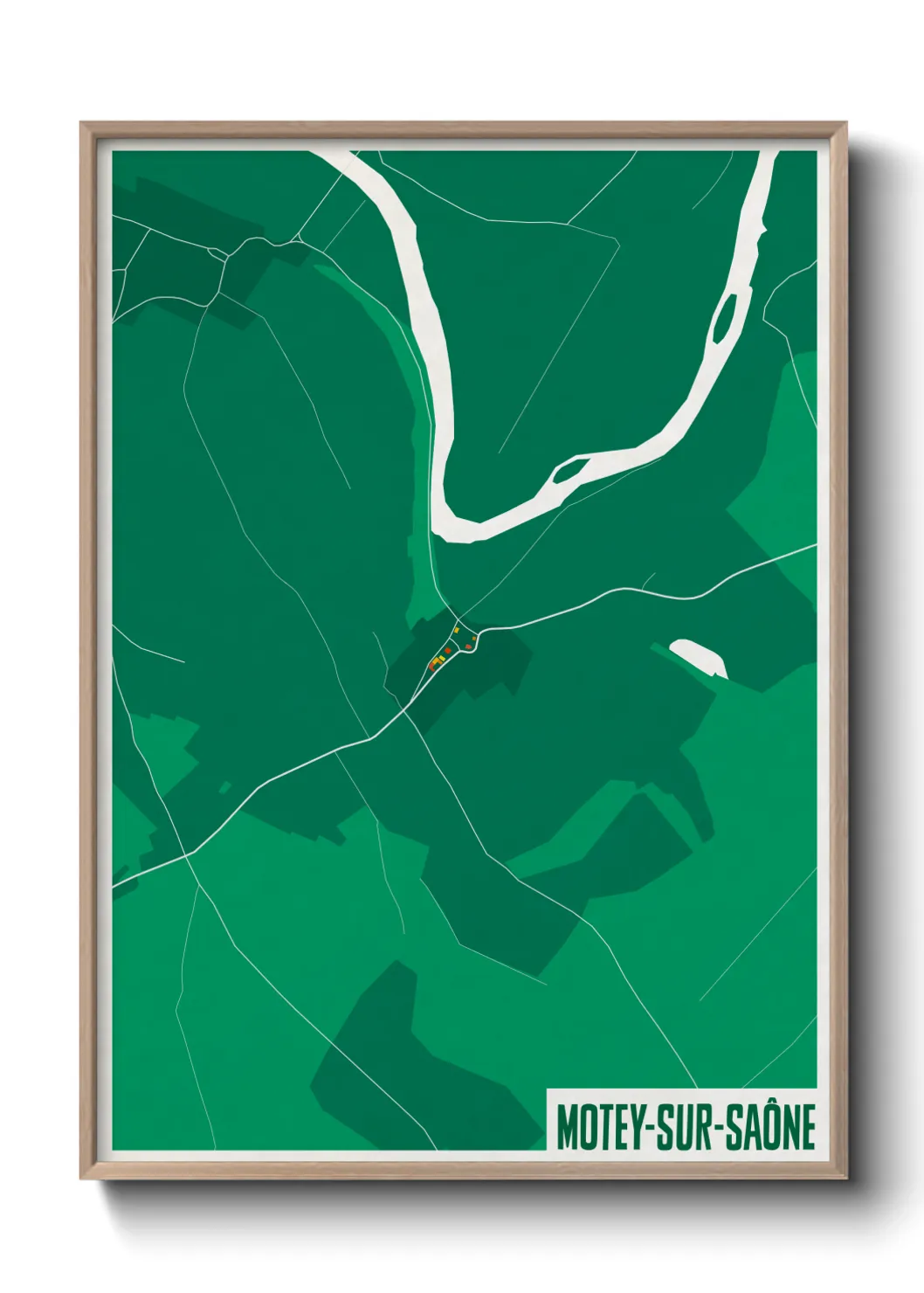 Une affiche de carte sur Motey-sur-Saône