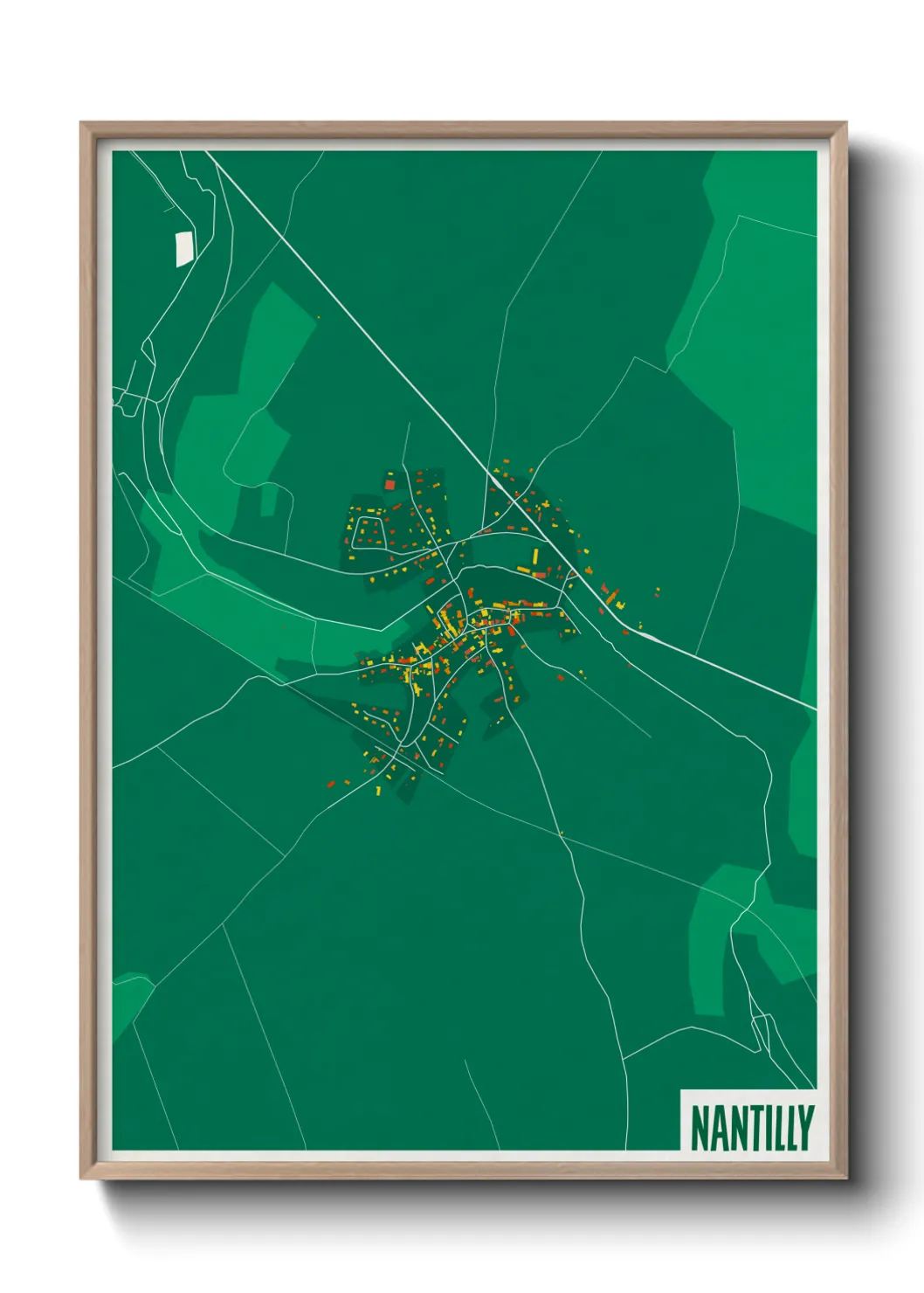 Une affiche de carte sur Nantilly