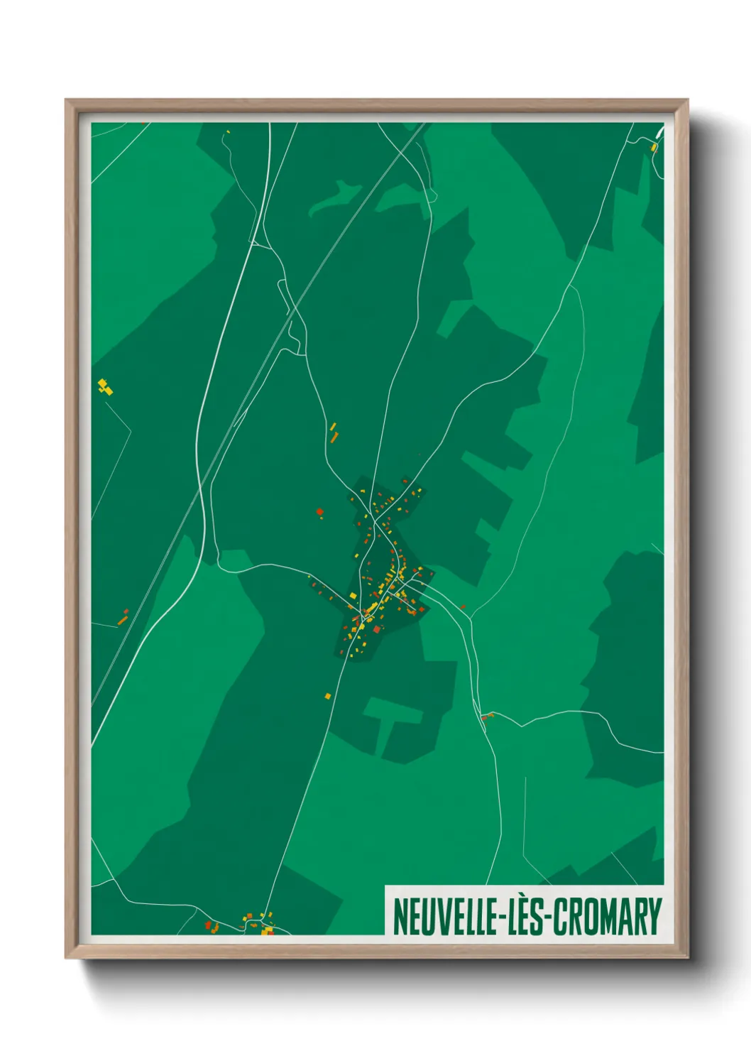 Une affiche de carte sur Neuvelle-lès-Cromary