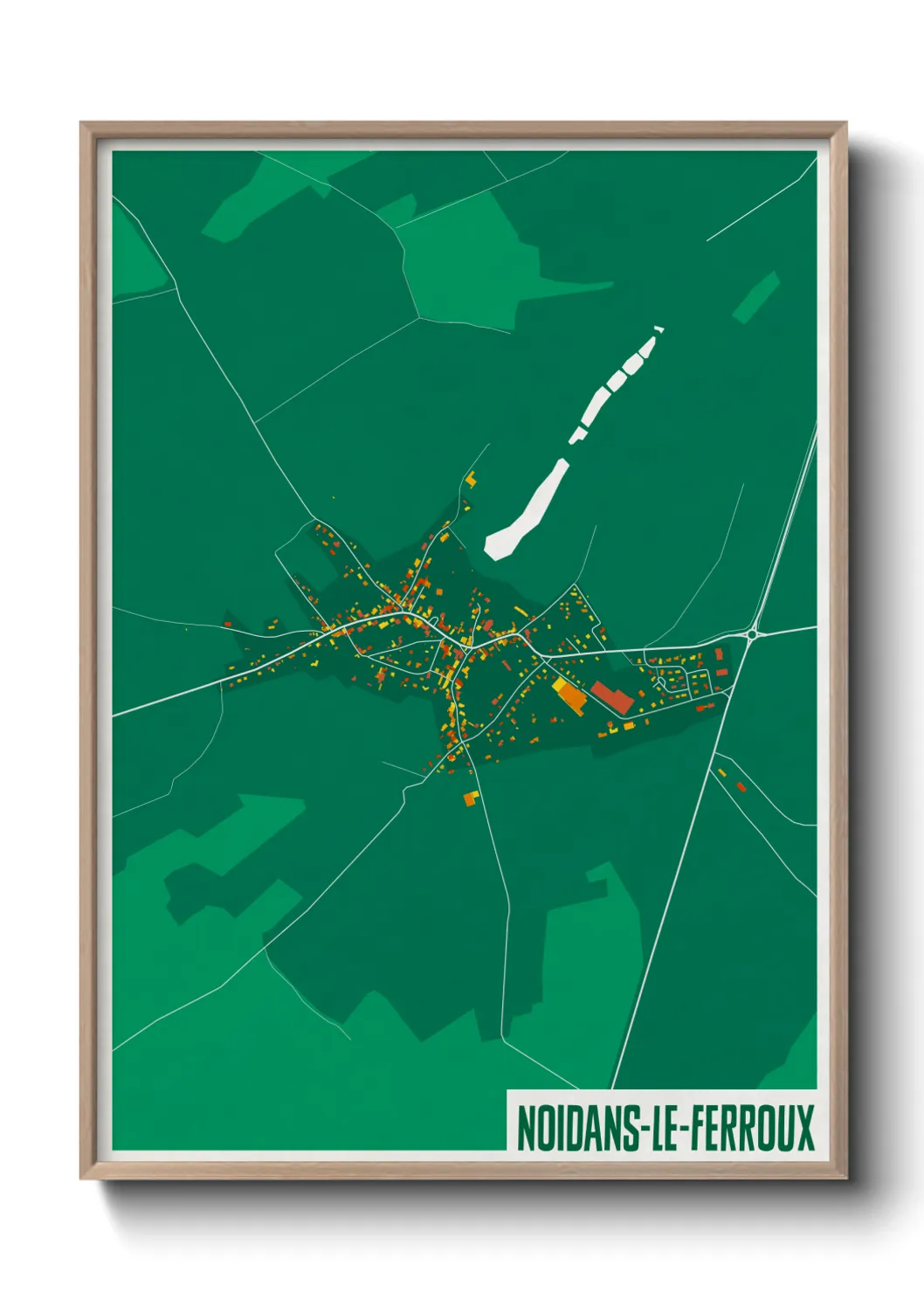 Une affiche de carte sur Noidans-le-Ferroux