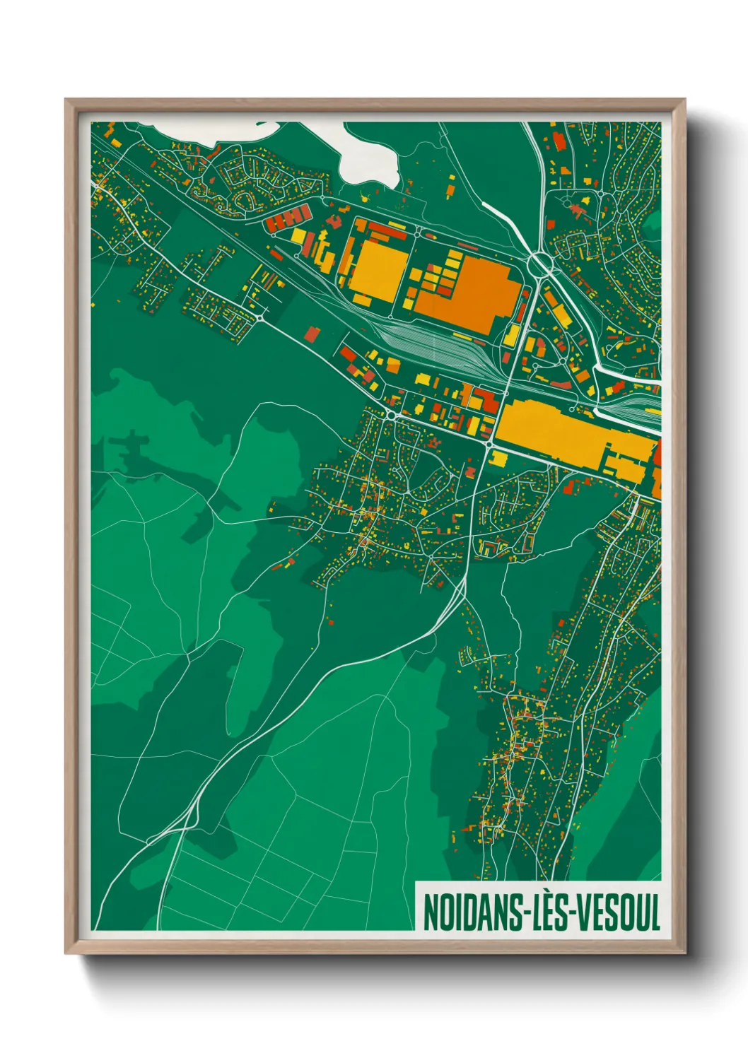 Une affiche de carte sur Noidans-lès-Vesoul
