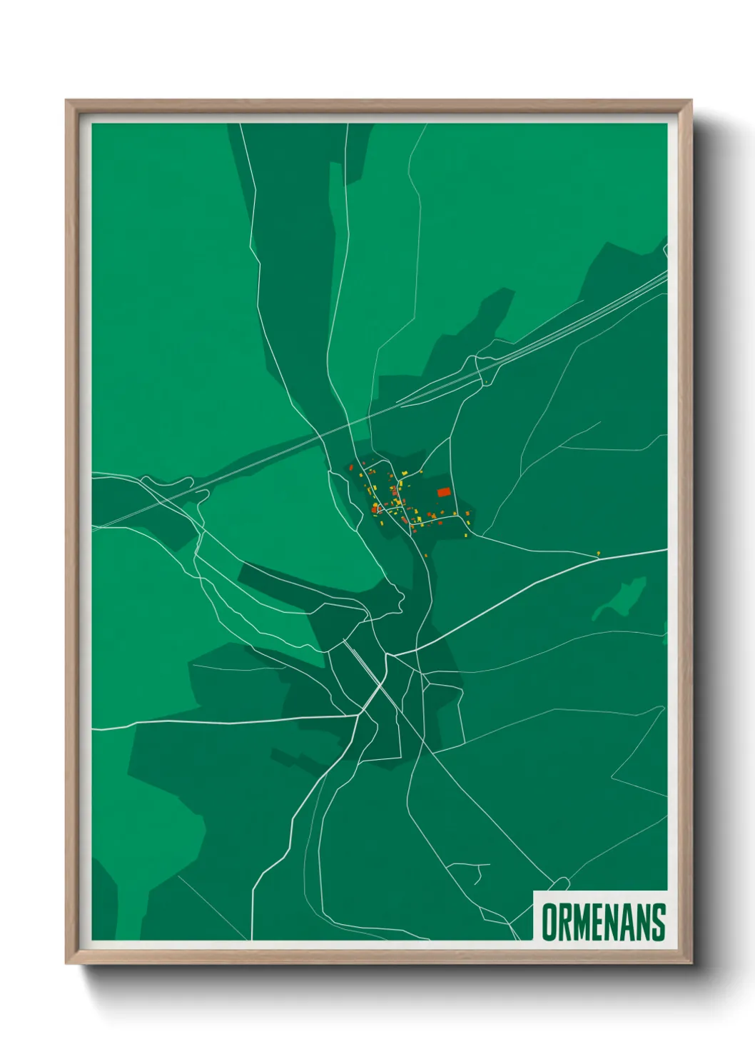 Une affiche de carte sur Ormenans