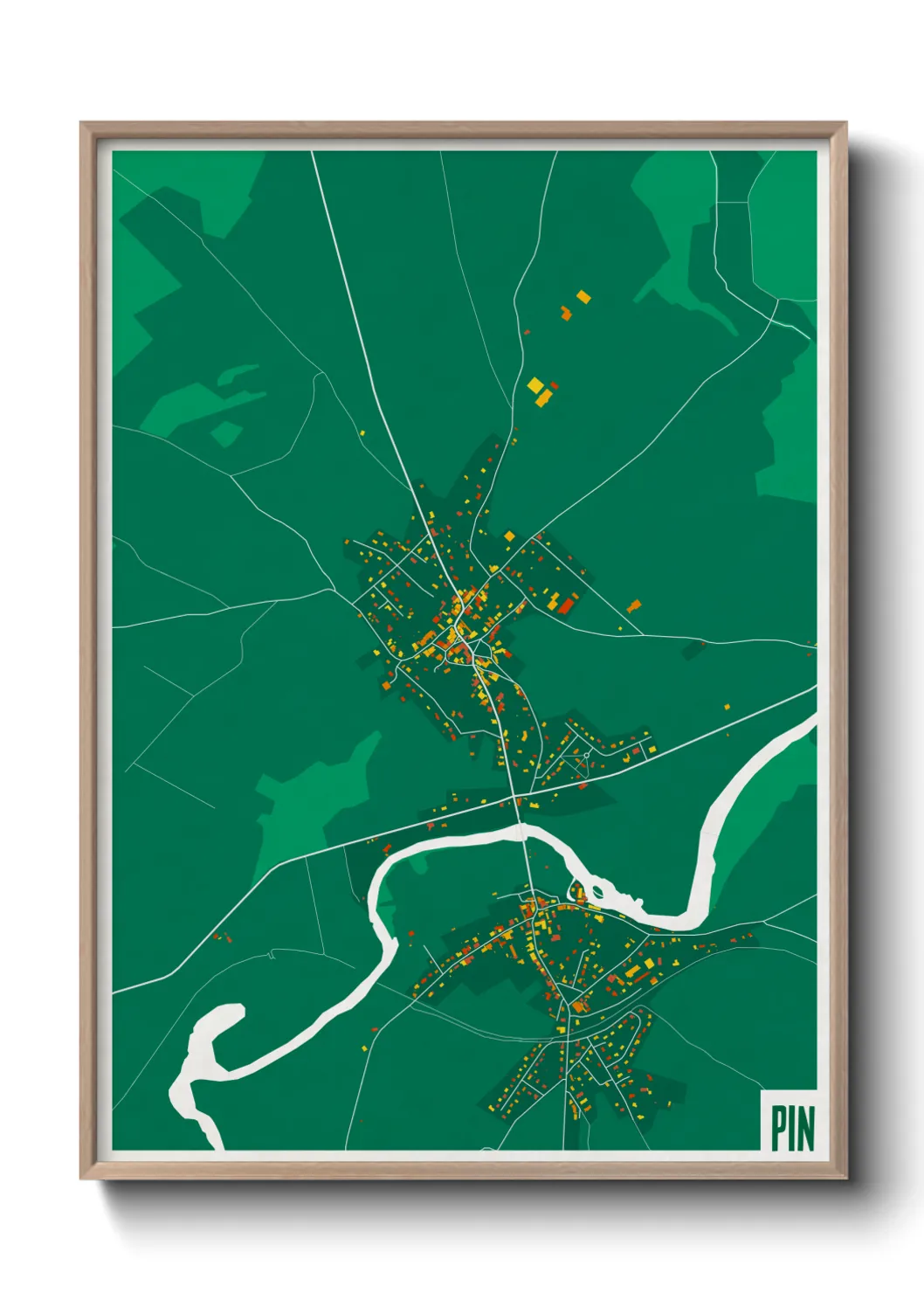 Une affiche de carte sur Pin