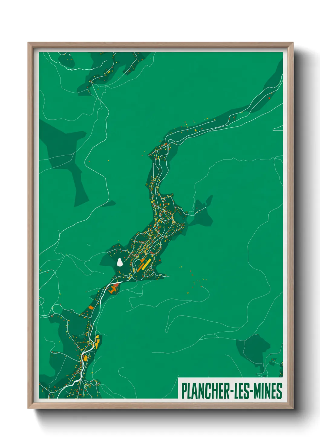 Une affiche de carte sur Plancher-les-Mines