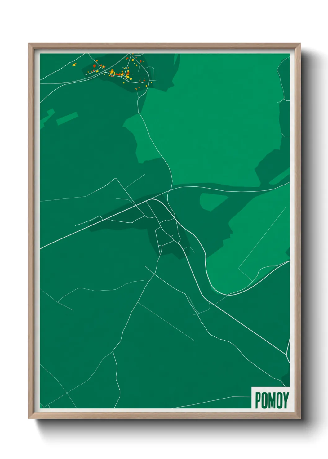 Une affiche de carte sur Pomoy