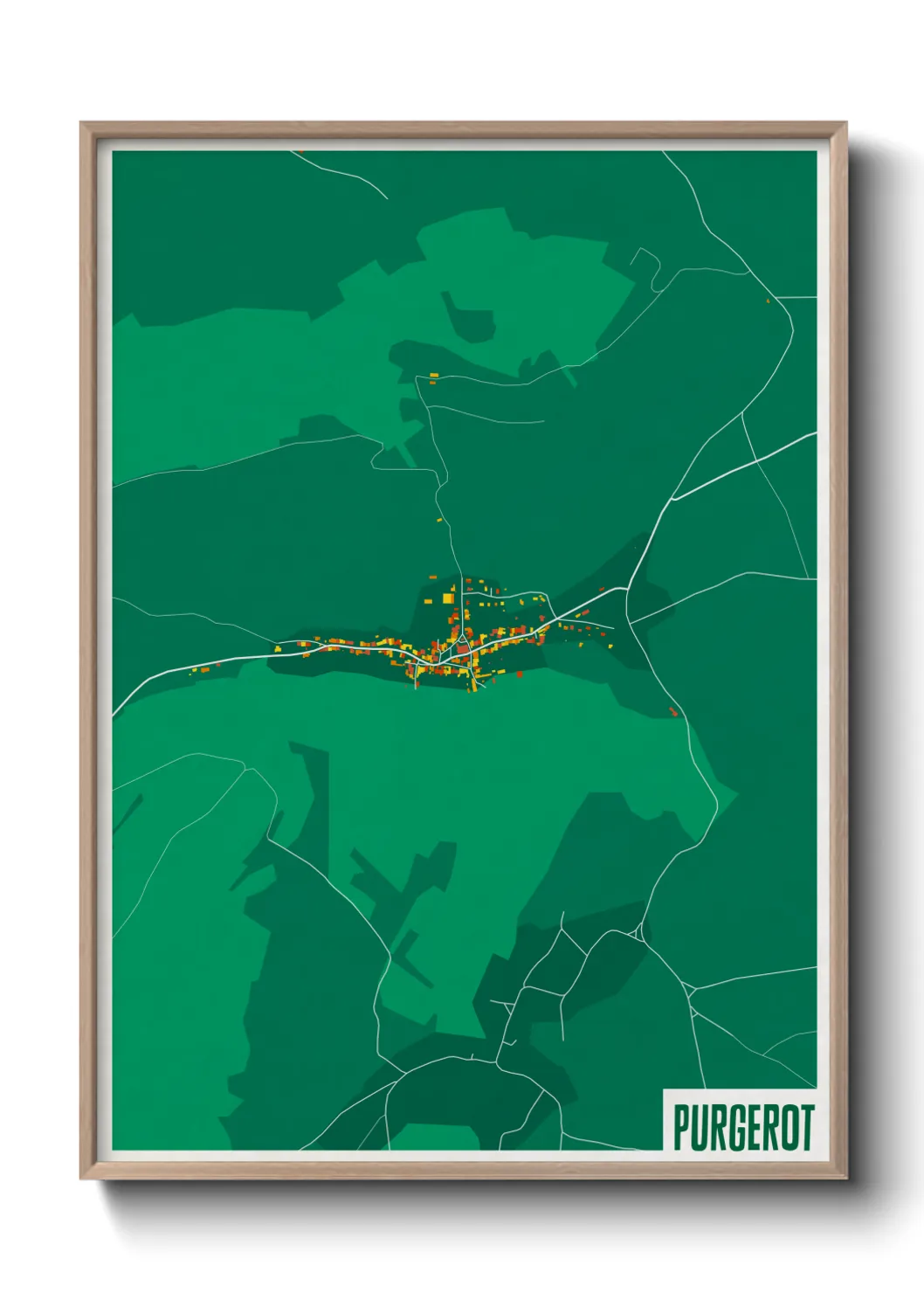 Une affiche de carte sur Purgerot
